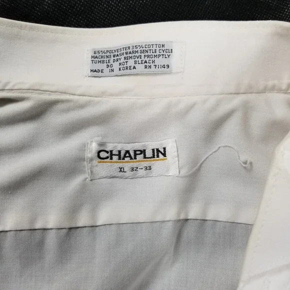 Vintage 90s Tuxedo Shirt Chaplin White Hearts Embellishment Womens Size 2X /3X - Picture 5 of 16